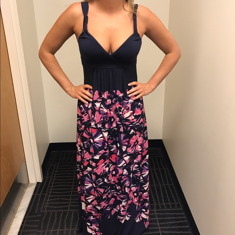 BCBG maxi floral dress size XS.