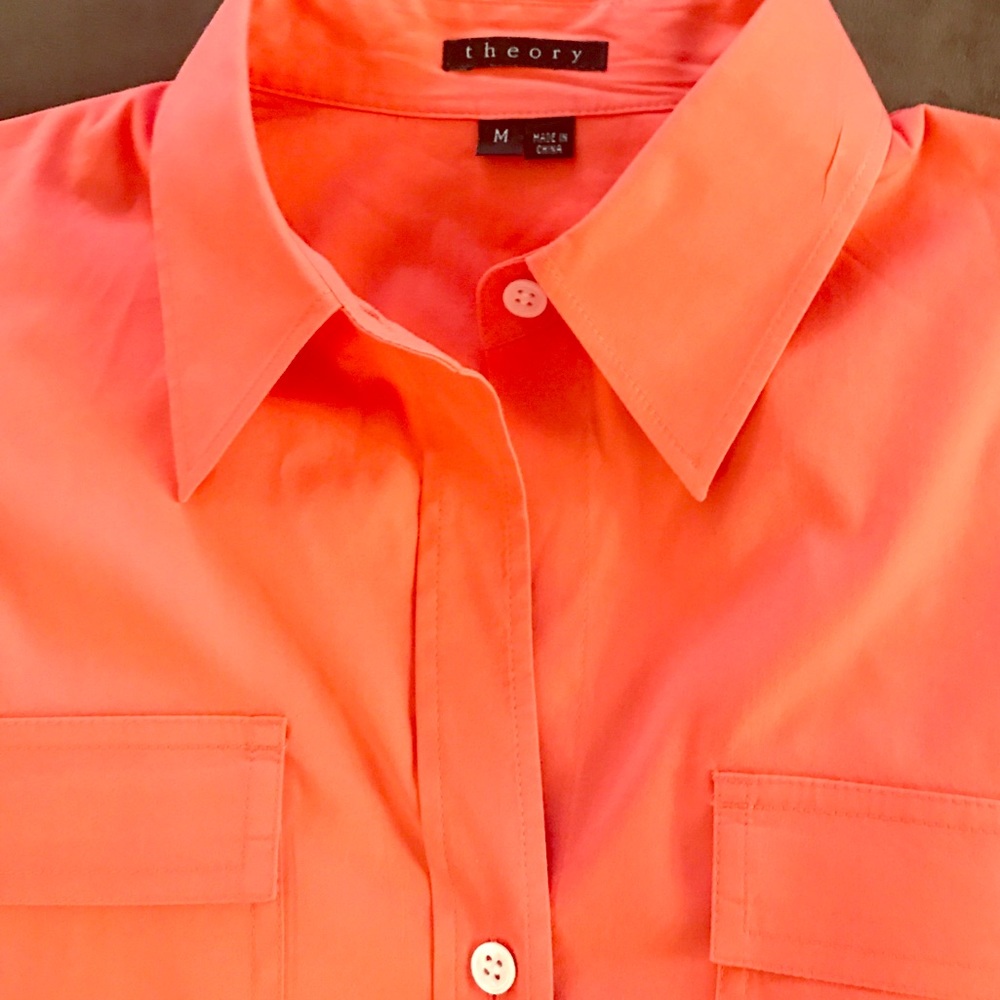🌼Theory Salmon Blouse🌼 Size M