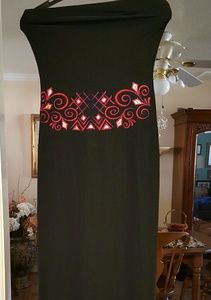 GUNNE SAX LONG DRESS. VINTAGE 1980 EMBROIDERY TRIM