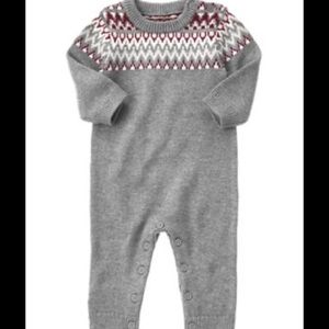 Gymboree EEUC Baby Boy Fair Isle sweater 1 piece