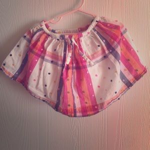 Little girls multi colored skirt.