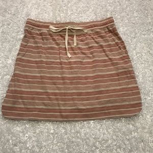Ann Taylor red striped skirt