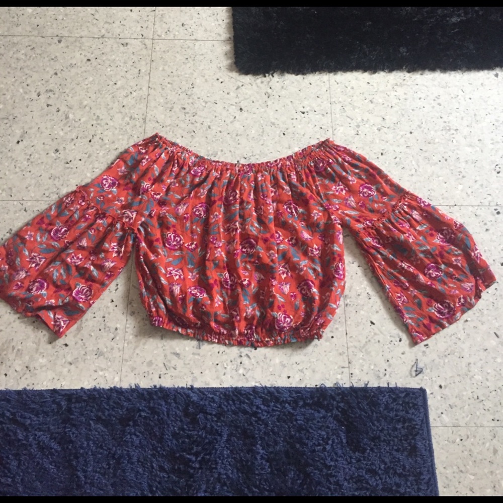 Off the shoulder floral top