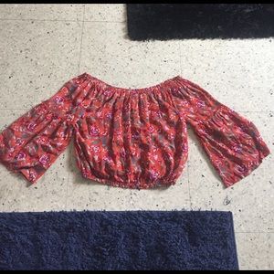 Off the shoulder floral top