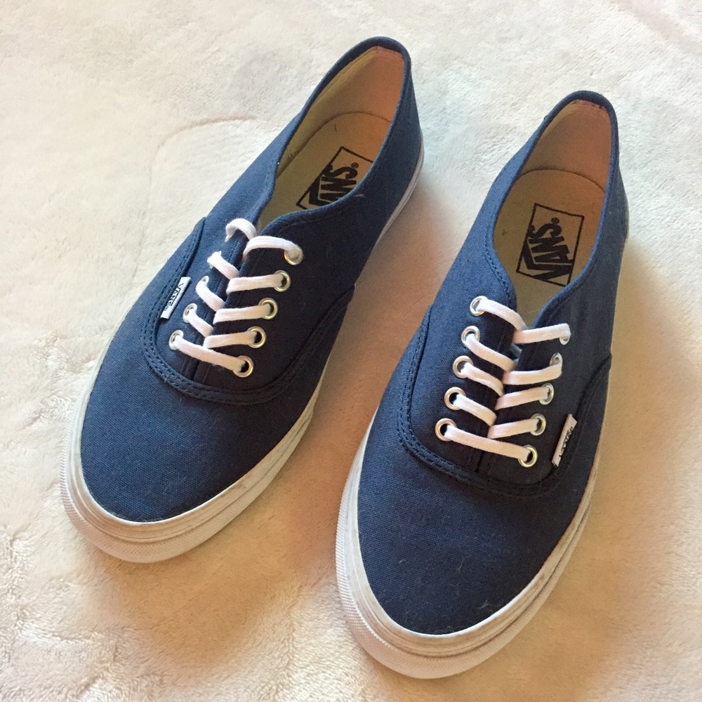 Blue Vans sneakers. New shoes.