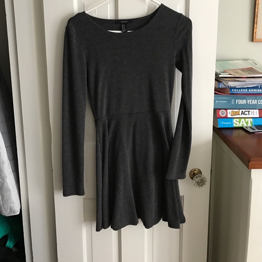 Gray skater dress
