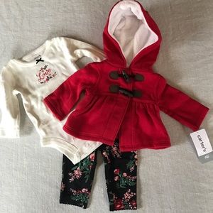 NWT Carter's Newborn Girls 3-piece outfit