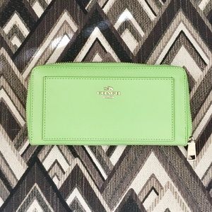 Coach leather accordion wallet