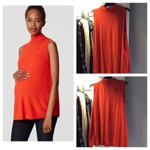 LOFT Sleeveless Mockneck Top