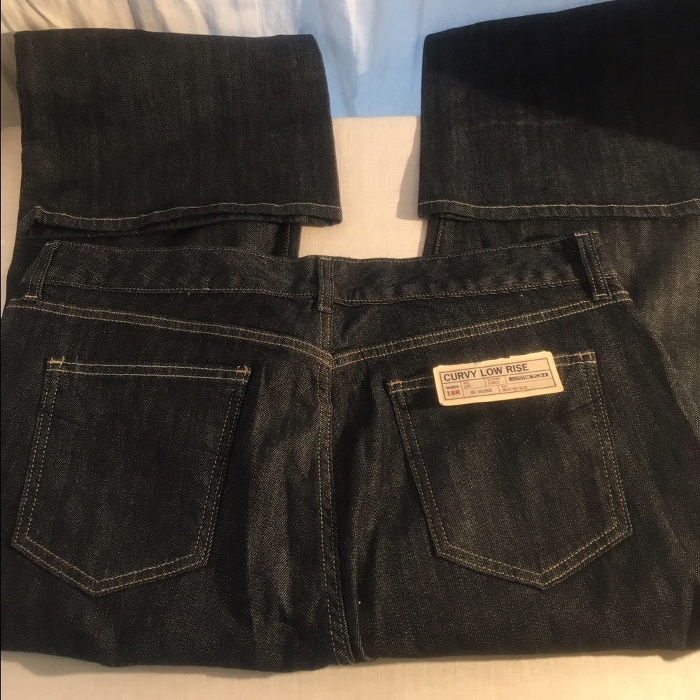 (SOLD)New!GAP Dark Wash Low Rise Curvy Jeans Sz18R - Picture 1 of 6