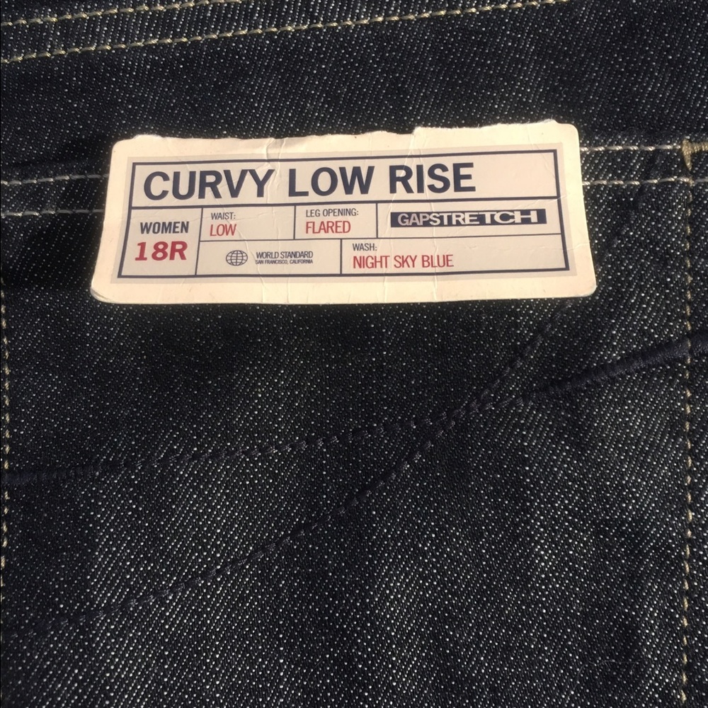 (SOLD)New!GAP Dark Wash Low Rise Curvy Jeans Sz18R - Picture 5 of 6