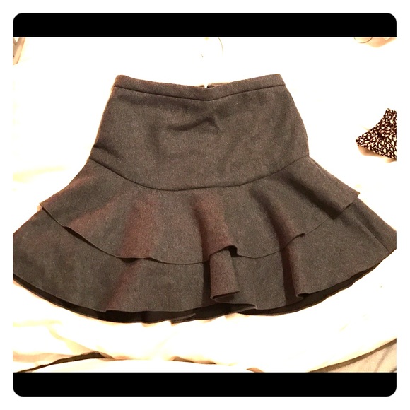 J Crew Gray Wool Skirt - Picture 4 of 6