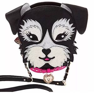 Betsey Johnson Crossbody Dog Woof Handbag Purse