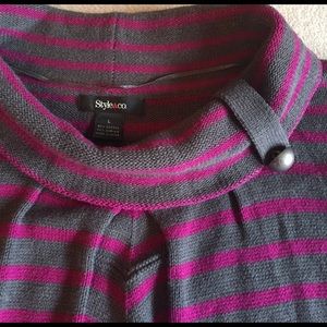 ✨🔴BOGO✨ !✨mauve and Gray Striped Sweater Dress