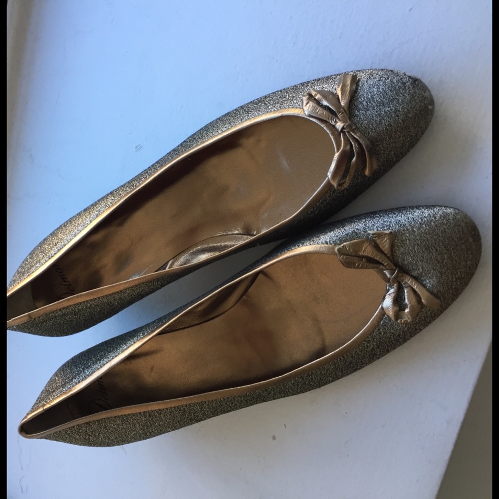 Gold delman heels
