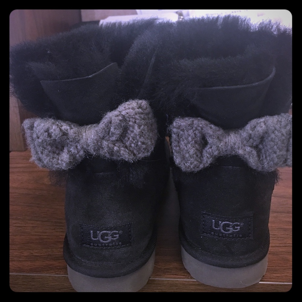 Black UGGs Bailey Bow boots
