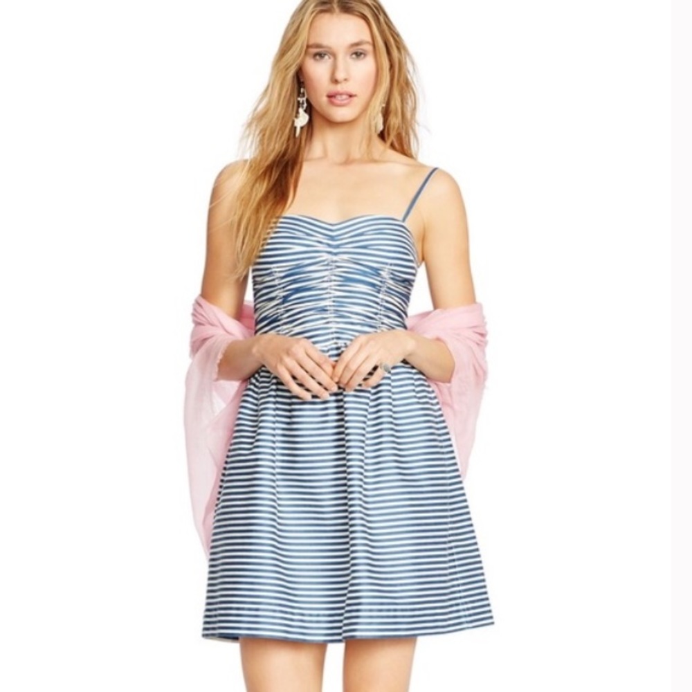 RALPH LAUREN Navy Stripe Dress
