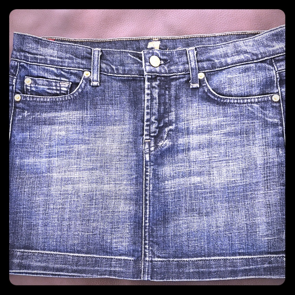 Denim miniskirt by Seven