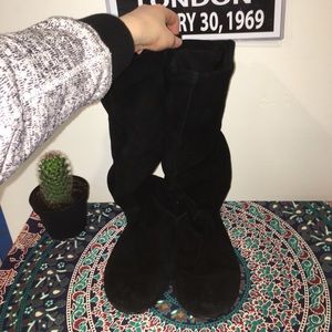 Steve Madden Tianna black suede slouchy boots