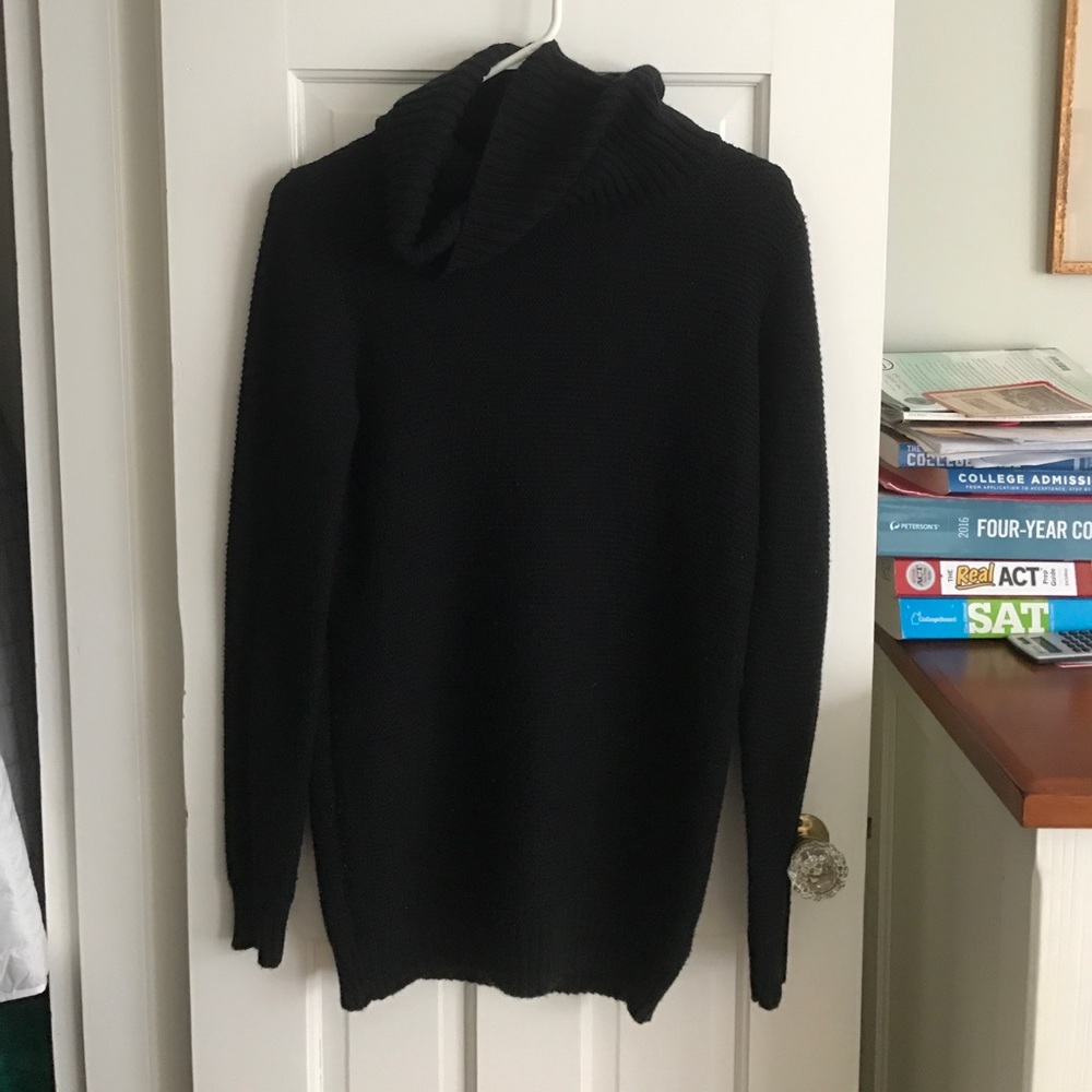 Oversized black turtleneck