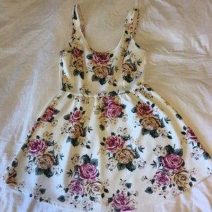 F21 floral scuba dress