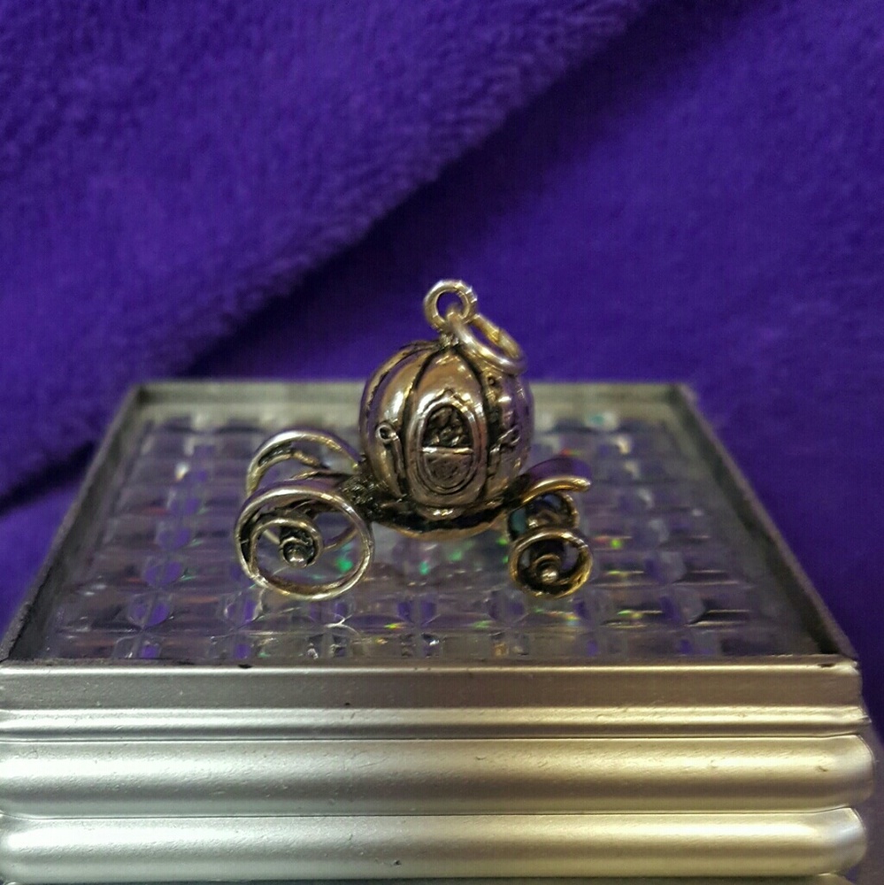 Sterling Silver Disney Cinderella Carriage Pendant
