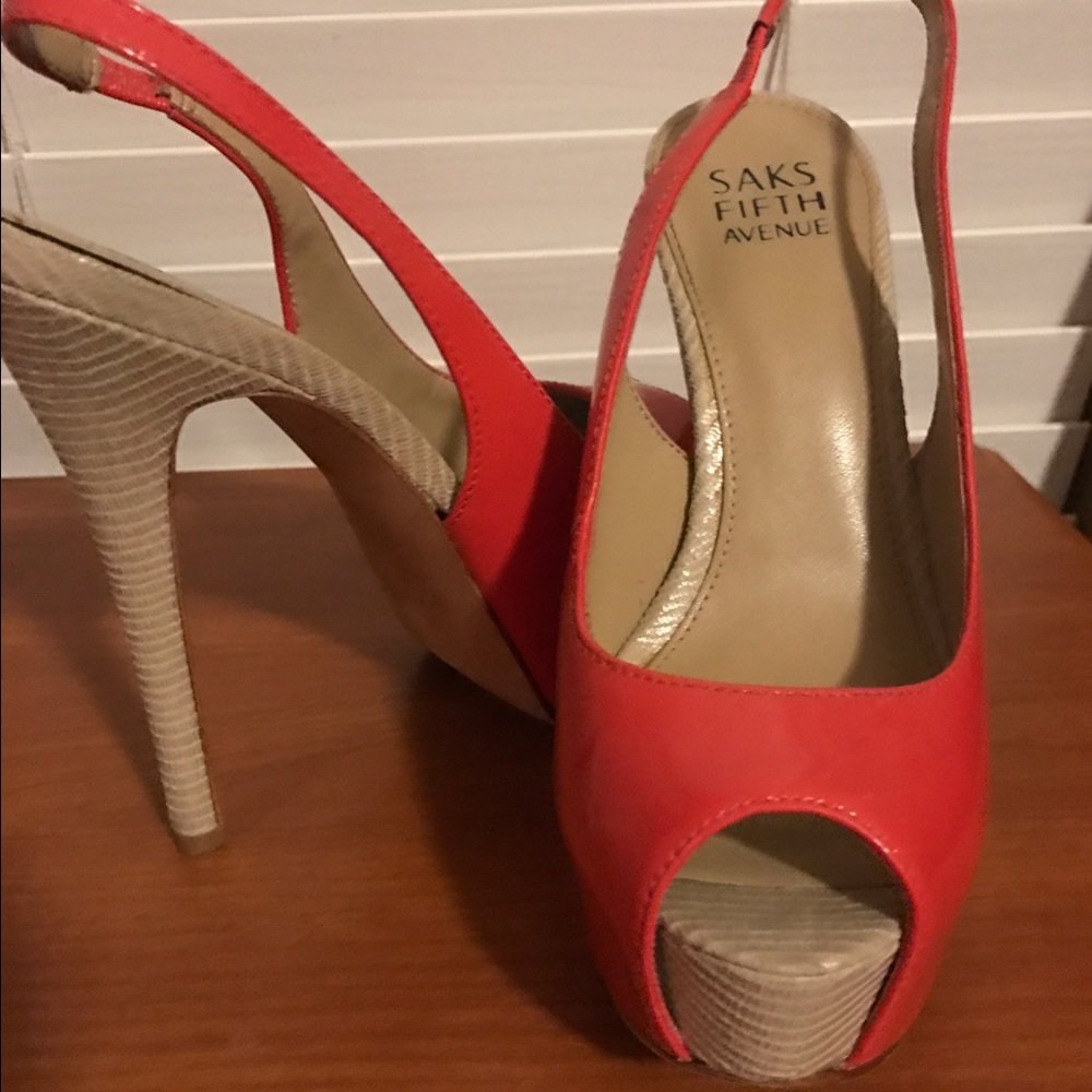 Patent Coral Saks Fifth Heels Size 5