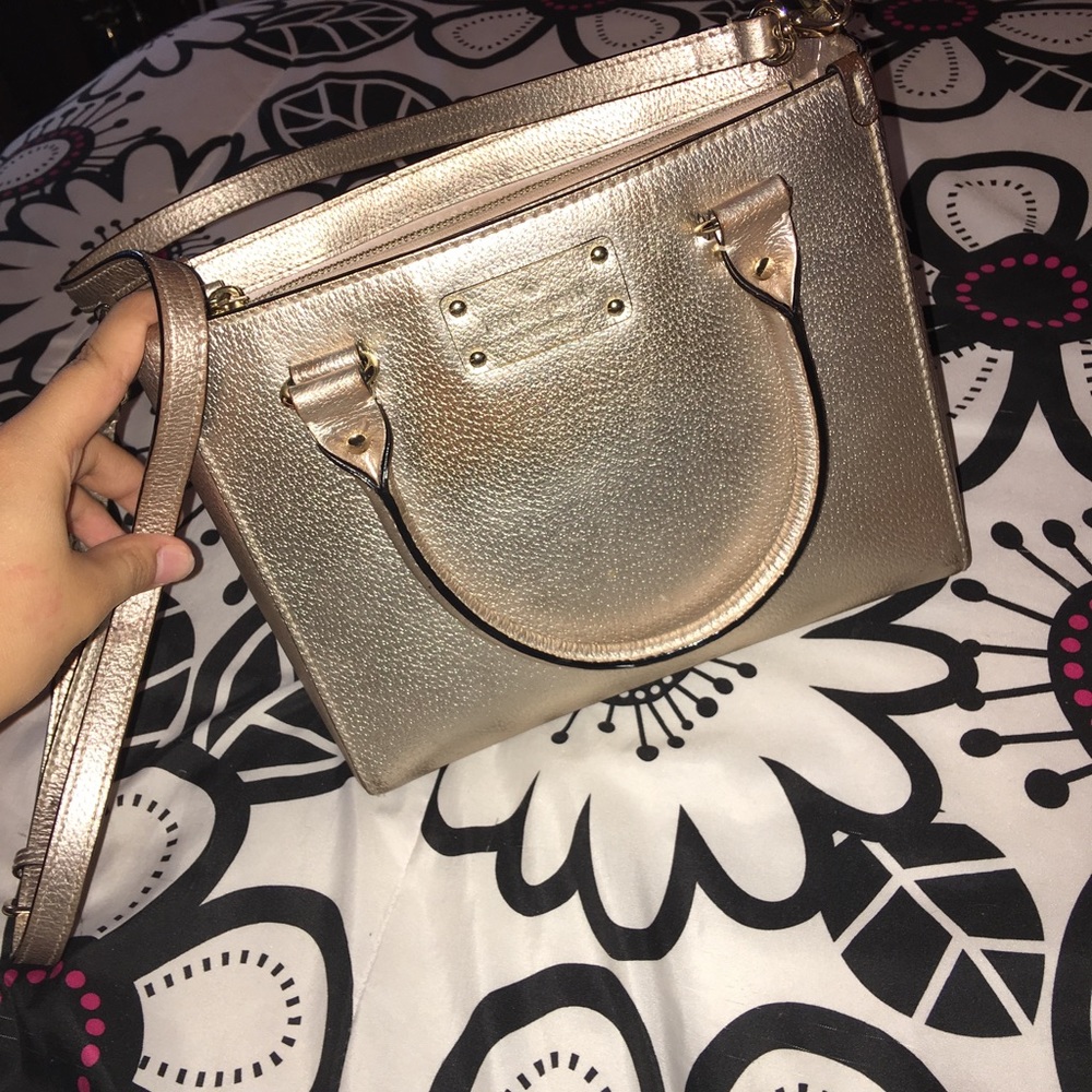 Rose gold Kate Spade bag and wallet