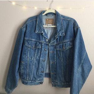 Oversized Vintage Denim Jacket Mens medium