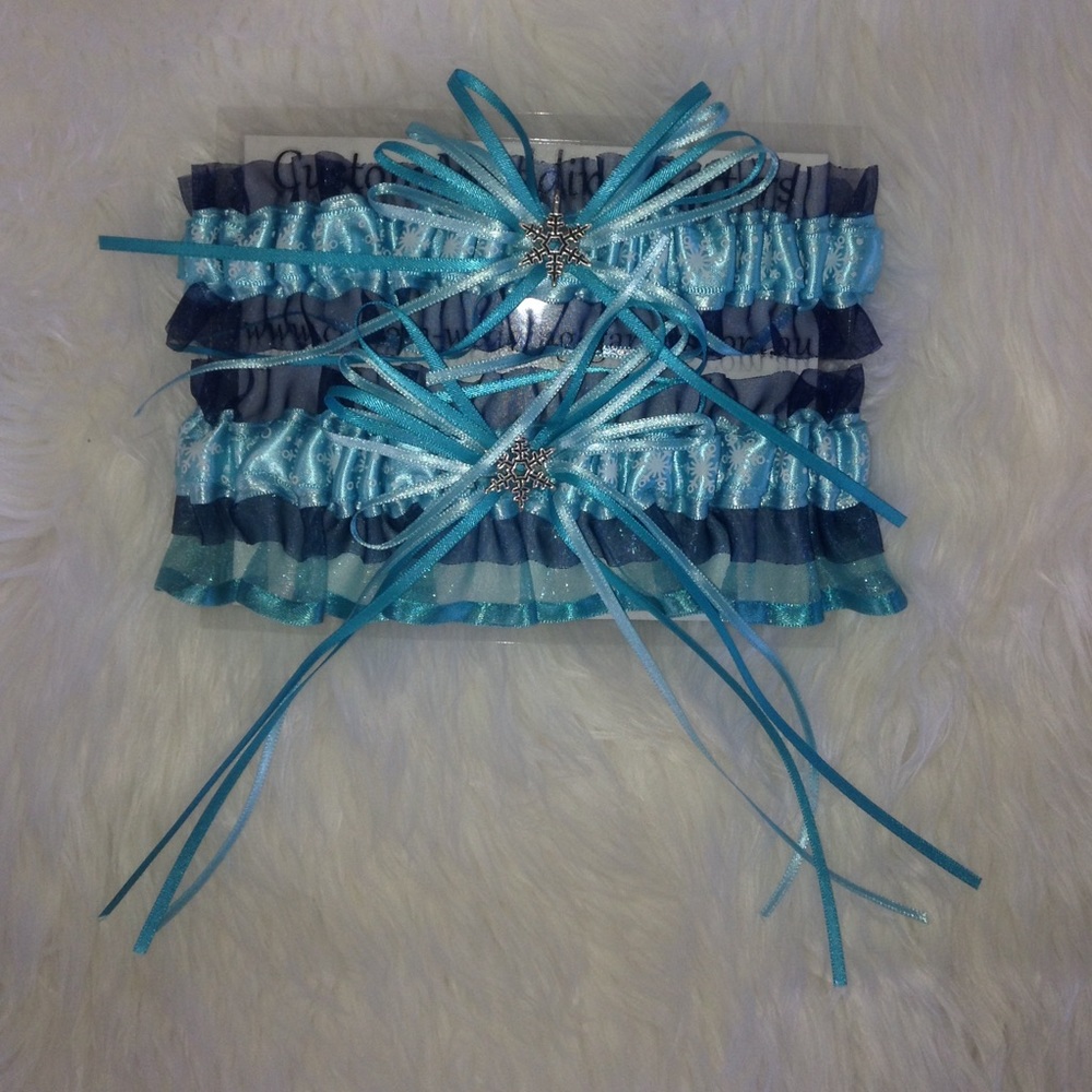 Custom Made Snowflake Wedding Garter