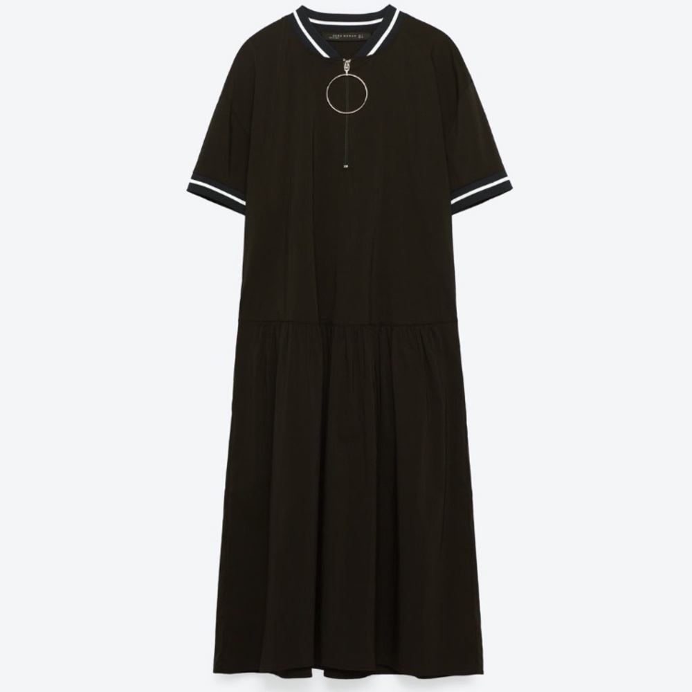 🆕 Zara Black Midi Dress - Picture 7 of 7