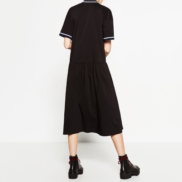 🆕 Zara Black Midi Dress - Picture 6 of 7