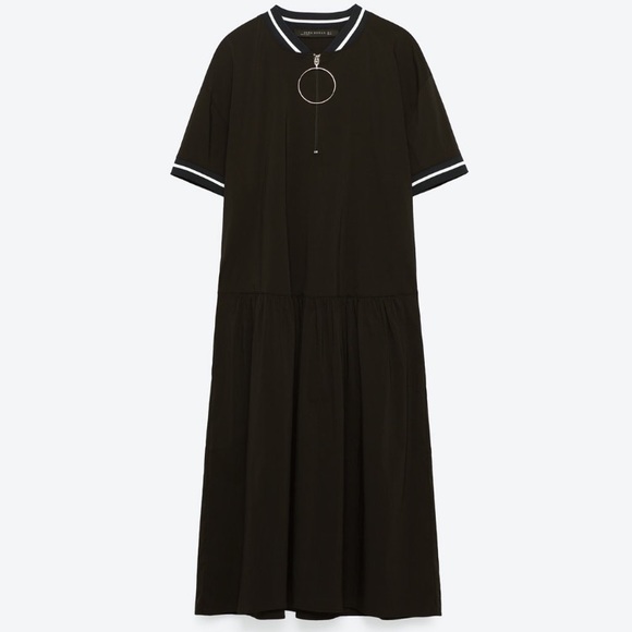 🆕 Zara Black Midi Dress - Picture 7 of 7