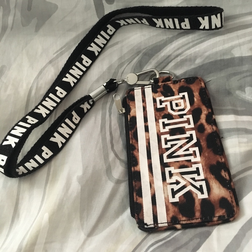 ❌❌Sold❌❌VS Pink lanyard with id