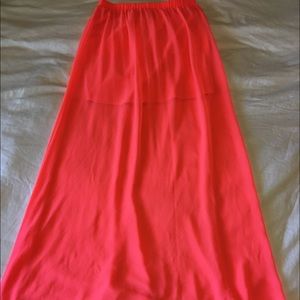 F21 chiffon maxi