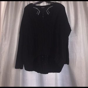 black v-neck sweater