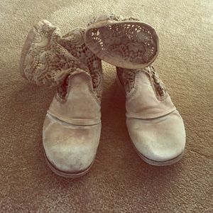 Free people lace crochet boot