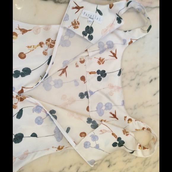 Parallel Silk Floral Print Knee Length Dress - Picture 4 of 6