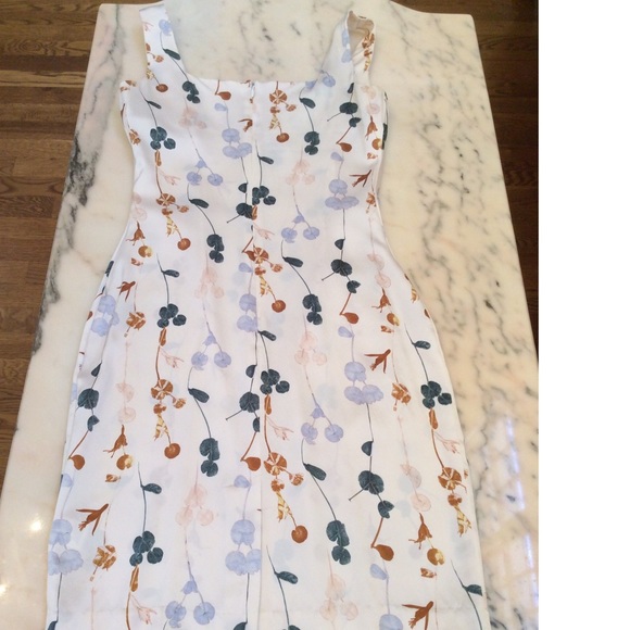 Parallel Silk Floral Print Knee Length Dress - Picture 3 of 6