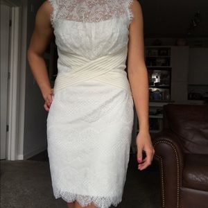 Tadashi lace dress. Perfect for rehearsal dinner!