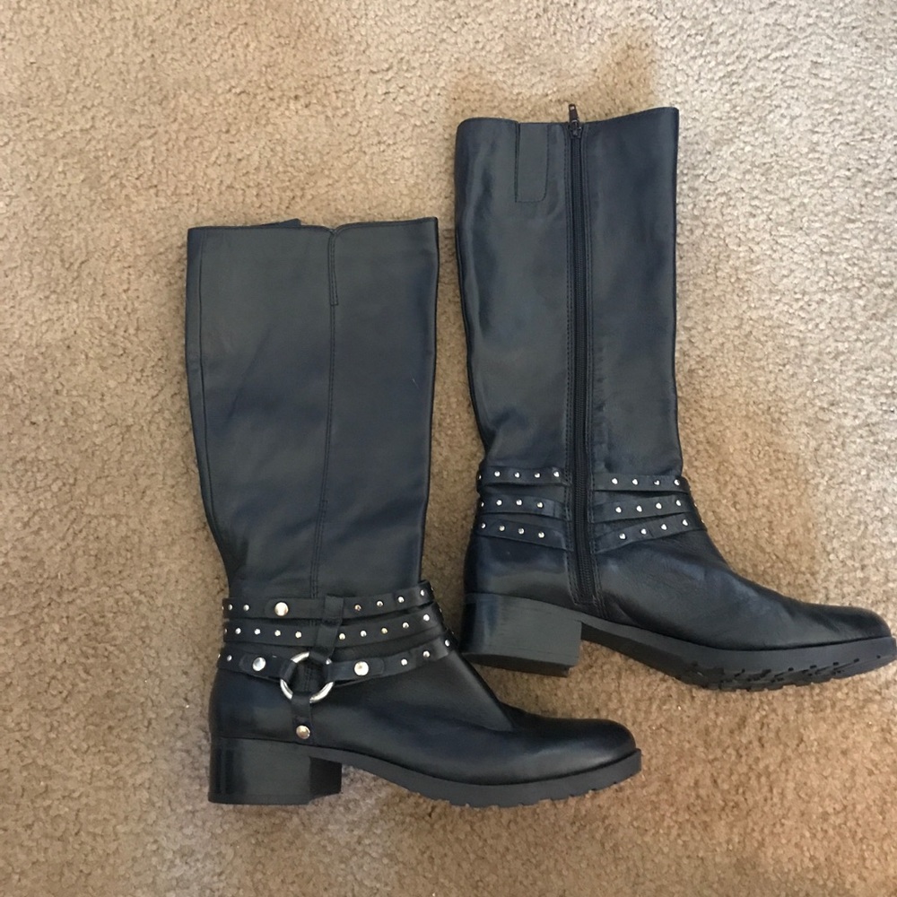 Nine West Black Riding Boots