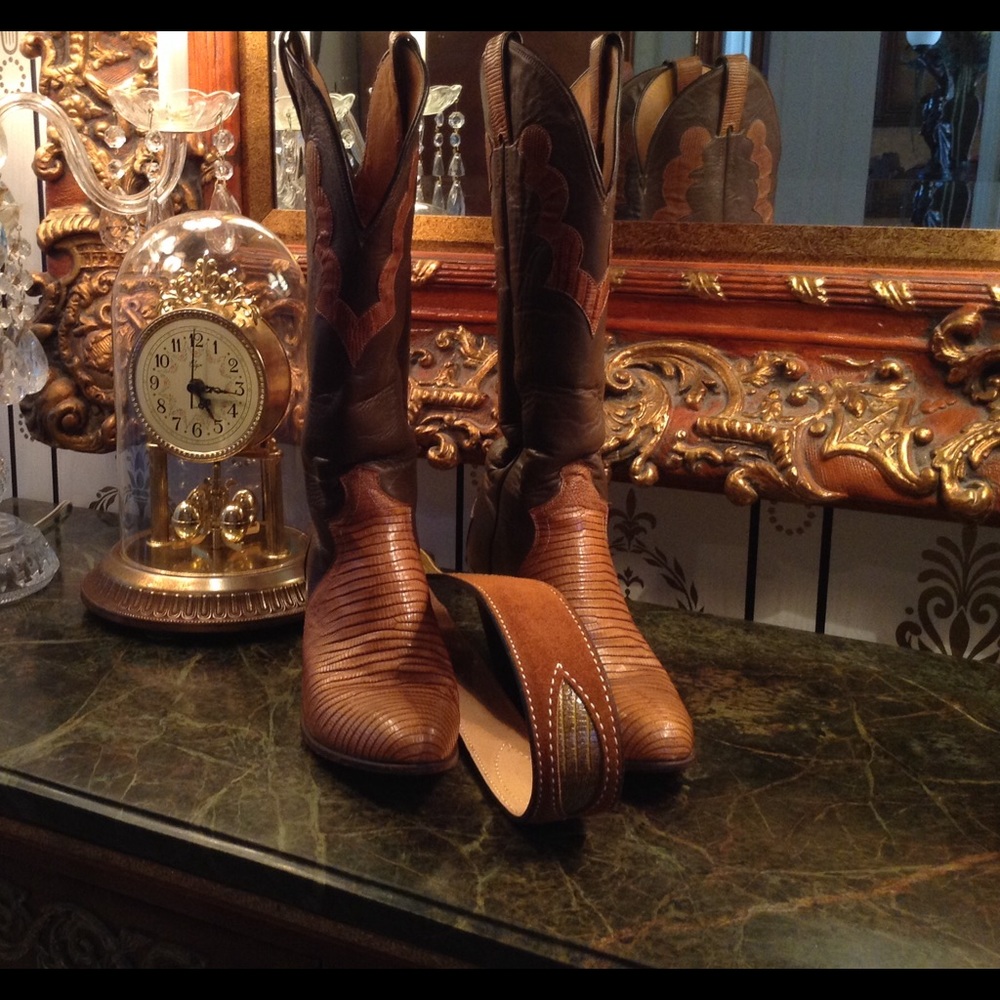 💥SOLD ON ETSY💥Leather & Lizard Justin Boots
