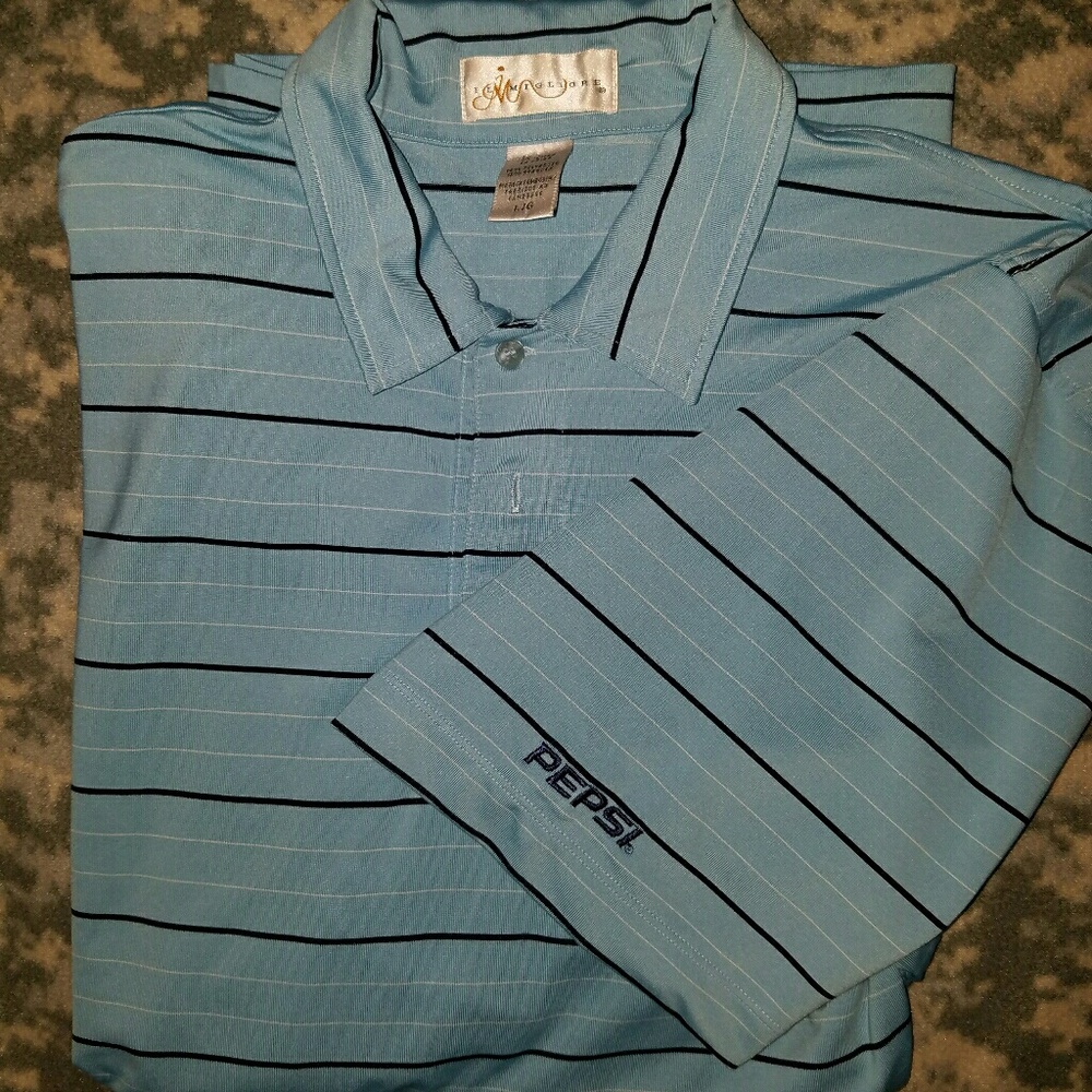 Blue Striped Golf polo