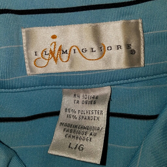 Blue Striped Golf polo - Picture 2 of 2