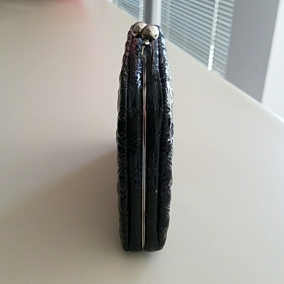 Cute Little Black Clutch with Silver Hardware - Picture 2 of 4