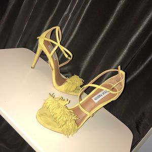 Franceli Yellow Suede Steve Madden heels.