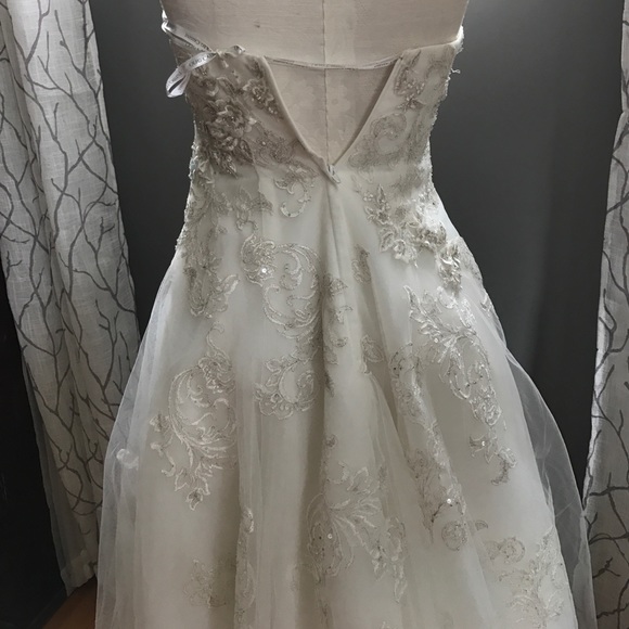 Oleg Cassini Tea Length Wedding Dress - Picture 4 of 4