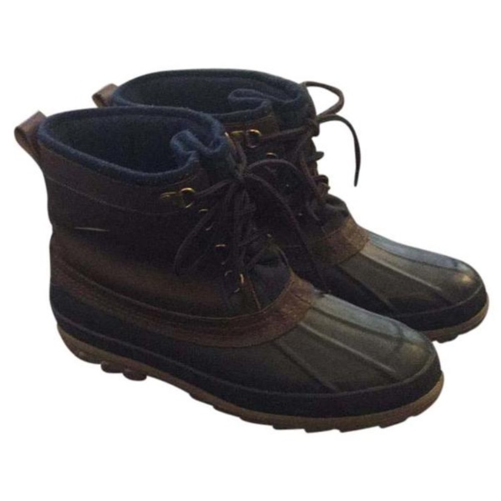 Sporto Duck vintage brown leather /navy boots