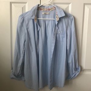 Light blue button up