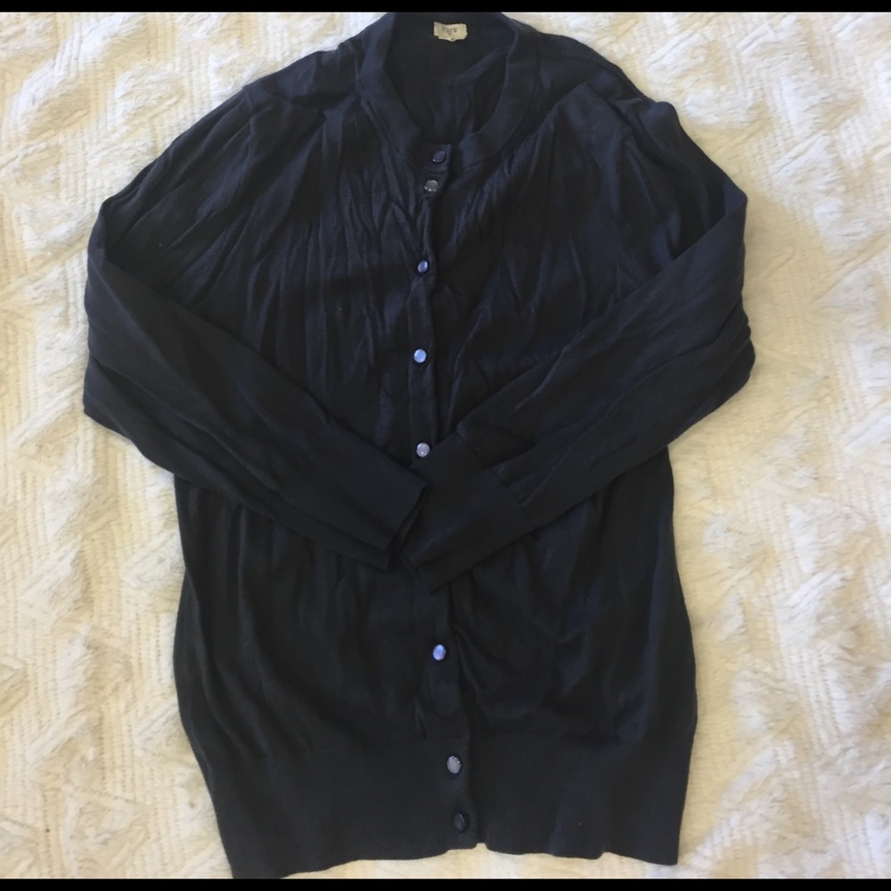 Dark grey j crew cardigan